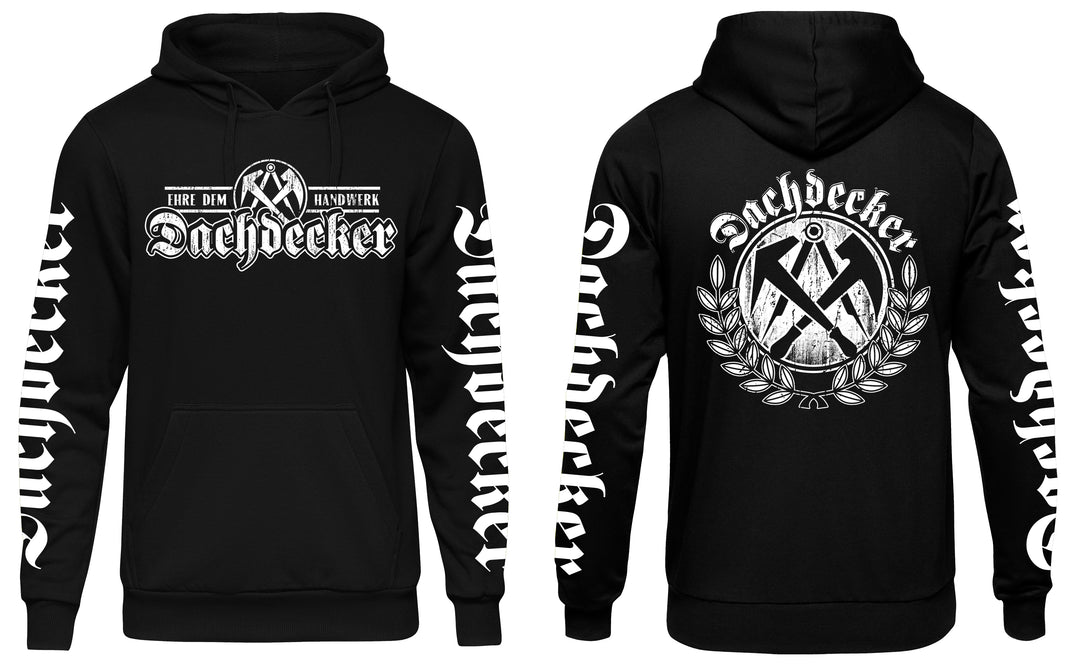 Dachdecker Kapuzenpullover | Zunft Hoodie Handwerk | M7 Ärmeldruck