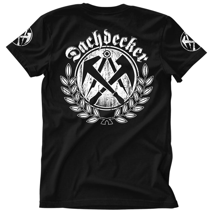 Dachdecker T-Shirt | Handwerk Zunftmotiv Handwerker | M7 Ärmeldruck