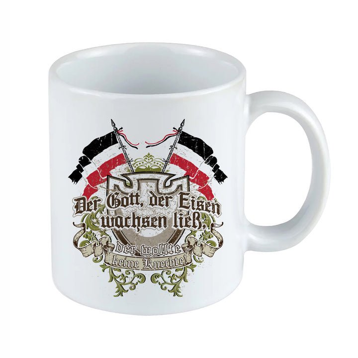 Der Gott der Eisen wachsen ließ Tasse | Kaiserreich Preußen Kaffeetasse Historische Kaffeebecher