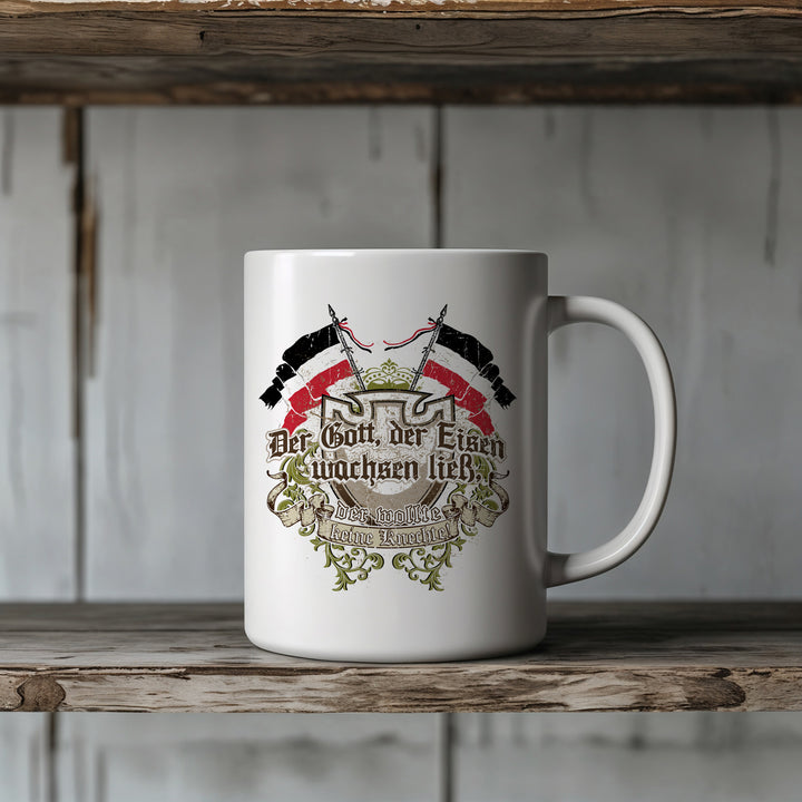 Der Gott der Eisen wachsen ließ Tasse | Kaiserreich Preußen Kaffeetasse Historische Kaffeebecher