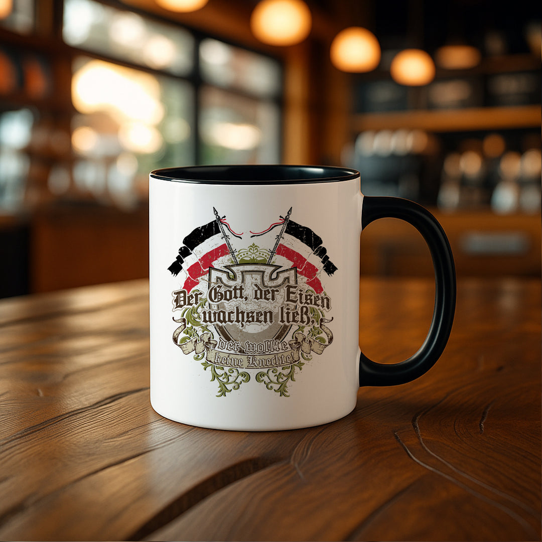 Der Gott der Eisen wachsen ließ Tasse | Kaiserreich Preußen Kaffeetasse Historische Kaffeebecher