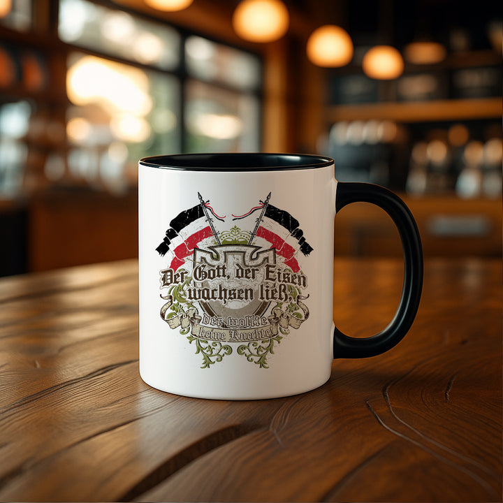 Der Gott der Eisen wachsen ließ Tasse | Kaiserreich Preußen Kaffeetasse Historische Kaffeebecher