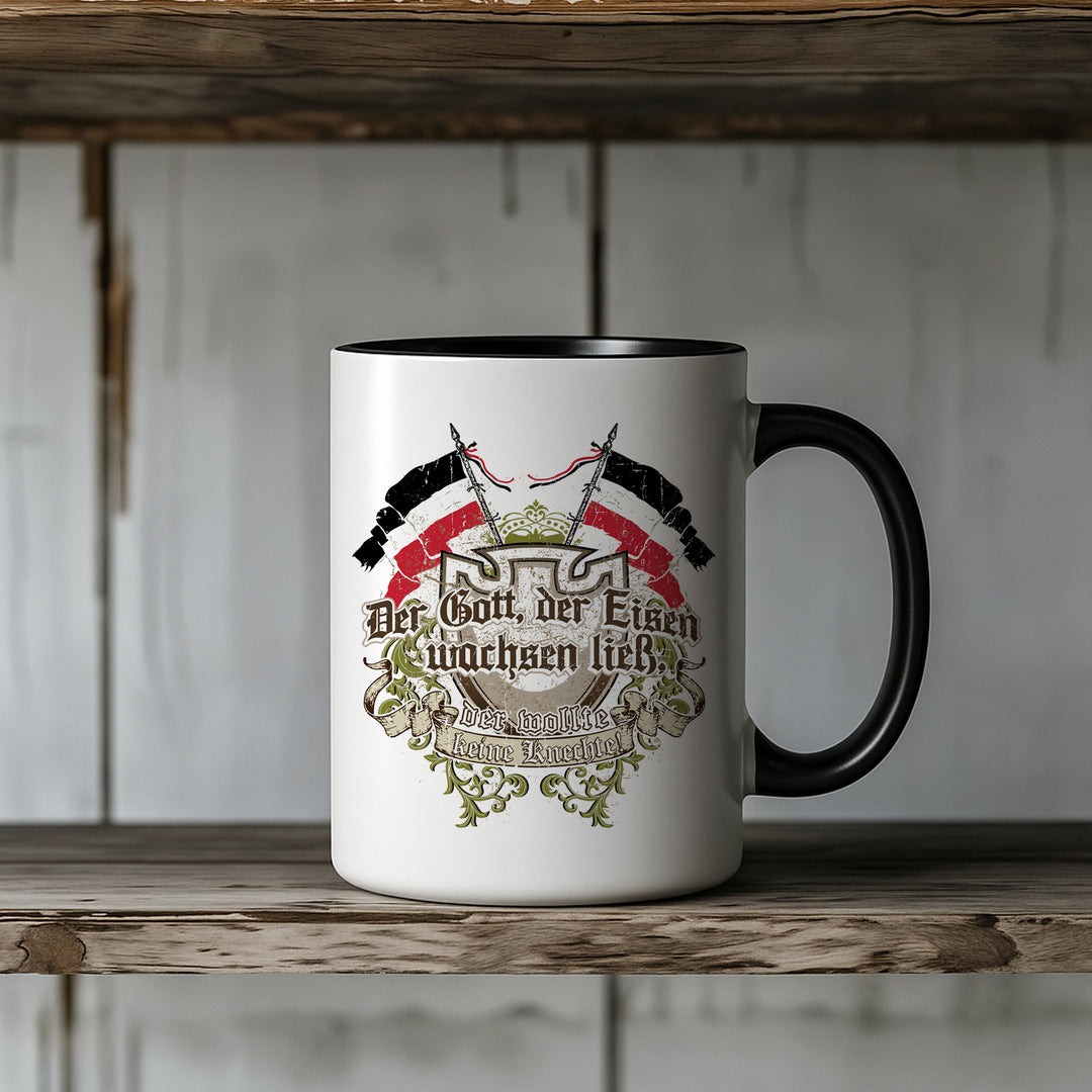 Der Gott der Eisen wachsen ließ Tasse | Kaiserreich Preußen Kaffeetasse Historische Kaffeebecher