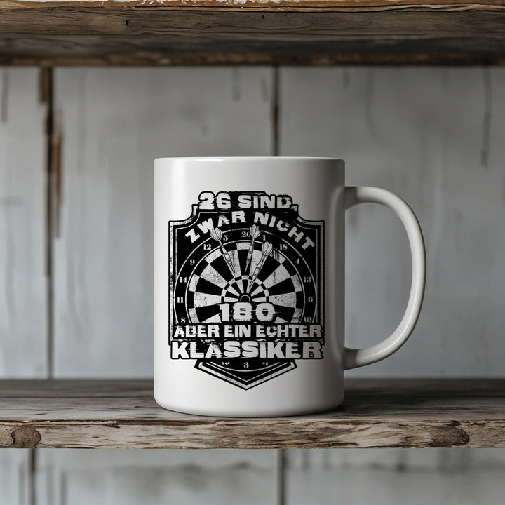 Der Klassiker 26 sind nicht 180 Tasse | Darts Kaffeetasse Kaffeebecher für Dartspieler