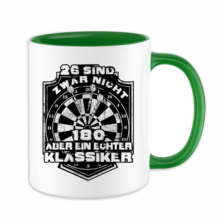 Der Klassiker 26 sind nicht 180 Tasse | Darts Kaffeetasse Kaffeebecher für Dartspieler