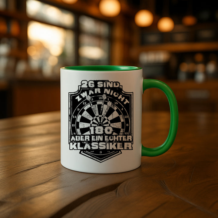 Der Klassiker 26 sind nicht 180 Tasse | Darts Kaffeetasse Kaffeebecher für Dartspieler