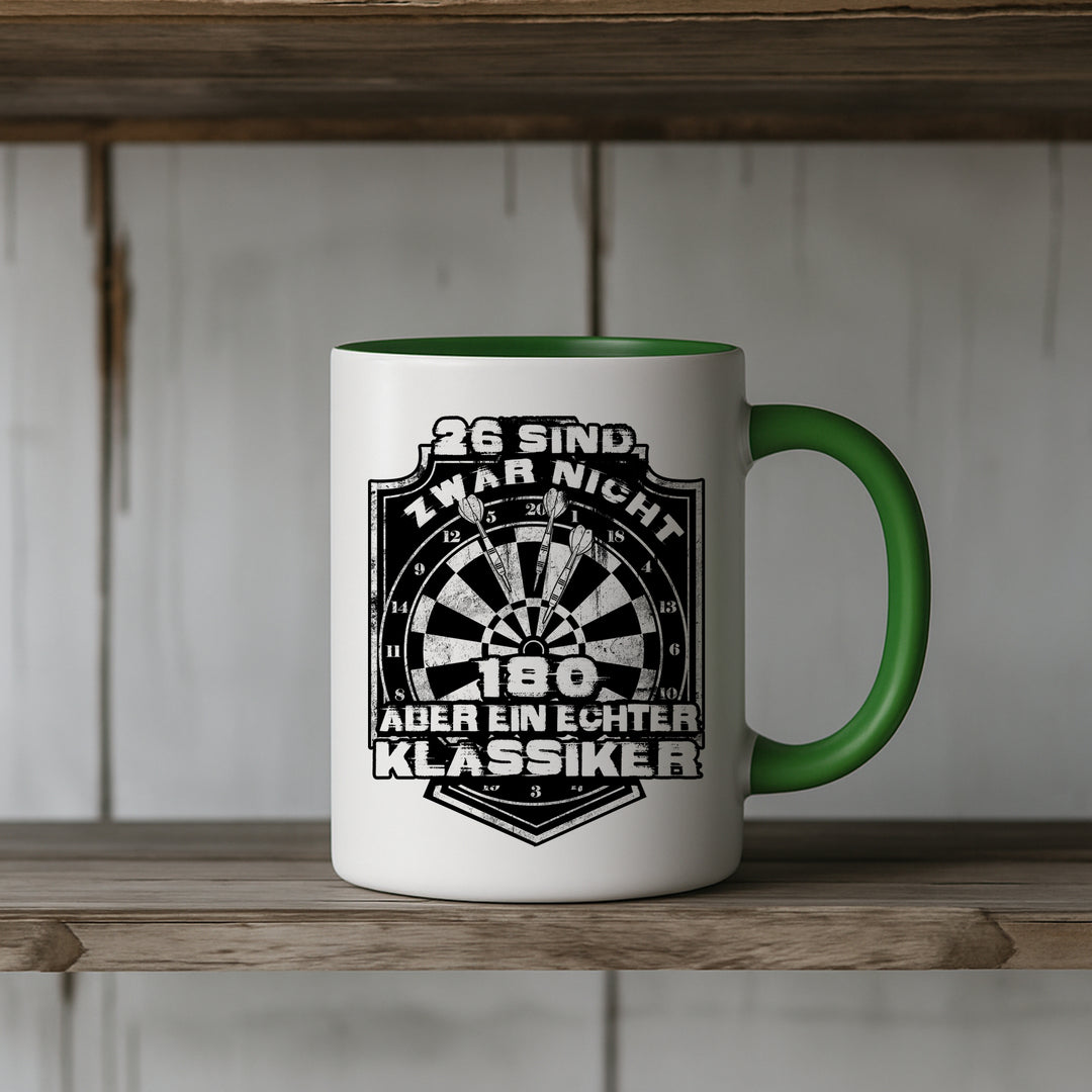 Der Klassiker 26 sind nicht 180 Tasse | Darts Kaffeetasse Kaffeebecher für Dartspieler