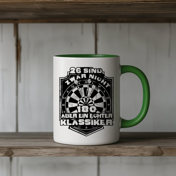 Der Klassiker 26 sind nicht 180 Tasse | Darts Kaffeetasse Kaffeebecher für Dartspieler