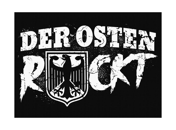 Der Osten rockt Leinwand | Ostdeutschland Bild DDR Adler Deko