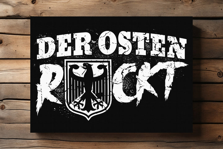 Der Osten rockt Leinwand | Ostdeutschland Bild DDR Adler Deko