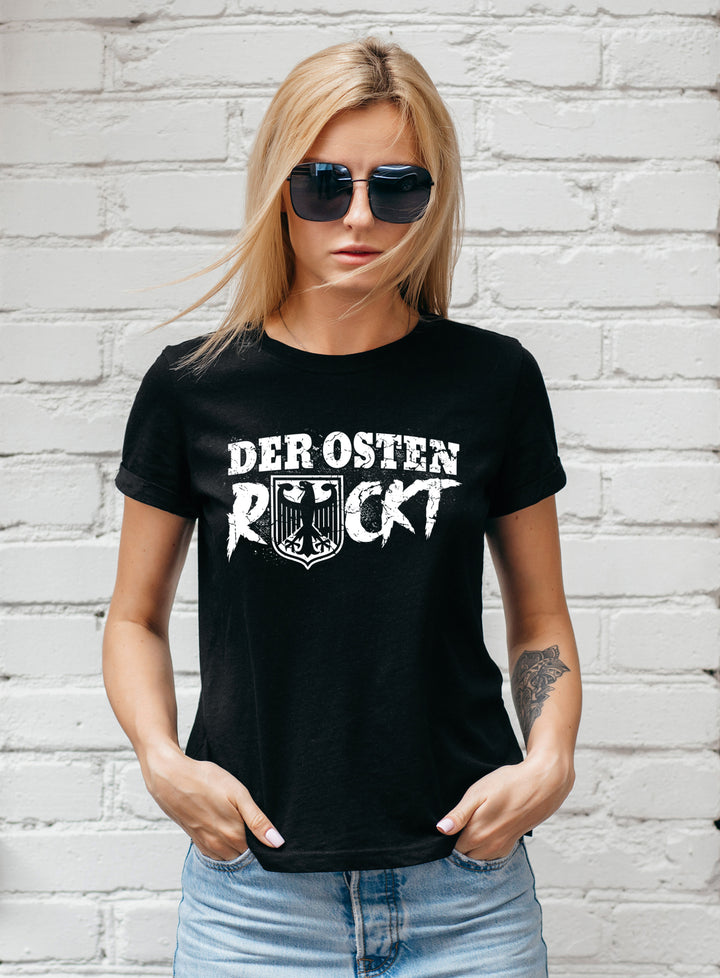 Der Osten rockt Damen T-Shirt | Ostdeutschland DDR Zone