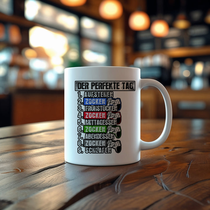 Der perfekte Tag Tasse | Gamer Kaffeetasse Gaming Kaffeebecher für Zocker