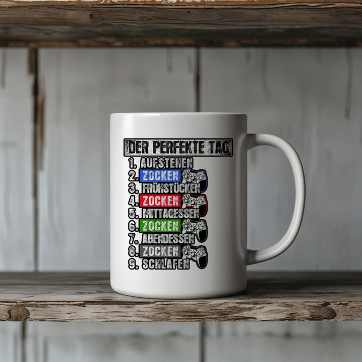 Der perfekte Tag Tasse | Gamer Kaffeetasse Gaming Kaffeebecher für Zocker