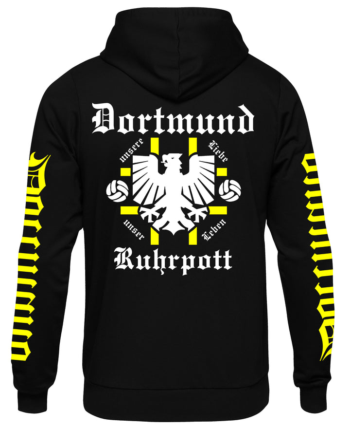 Dortmund über Alles Kapuzenpullover | Ruhrpott Skyline | Ärmeldruck