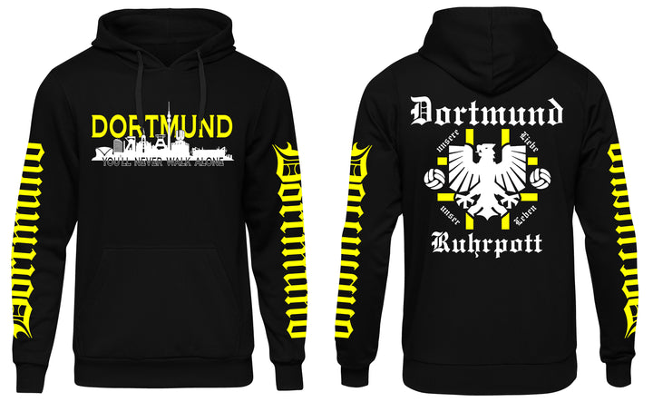 Dortmund über Alles Kapuzenpullover | Ruhrpott Skyline | Ärmeldruck
