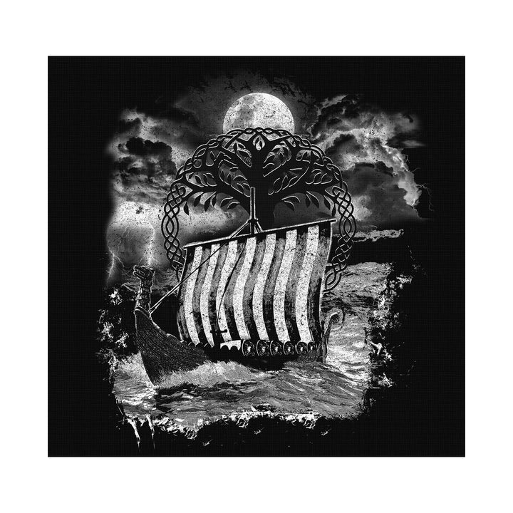 Drachenschiff Leinwand | Wikinger Schiff Bild Viking Nordische Mythologie Deko