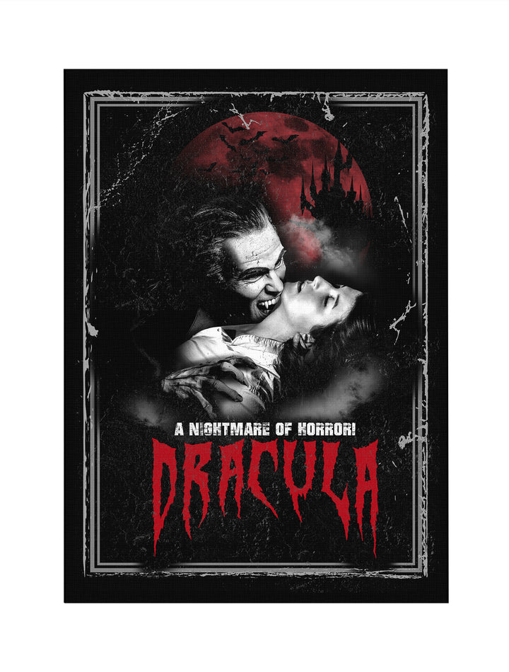 Dracula Leinwand | Vampir Bild Horror Gothic Halloween Deko