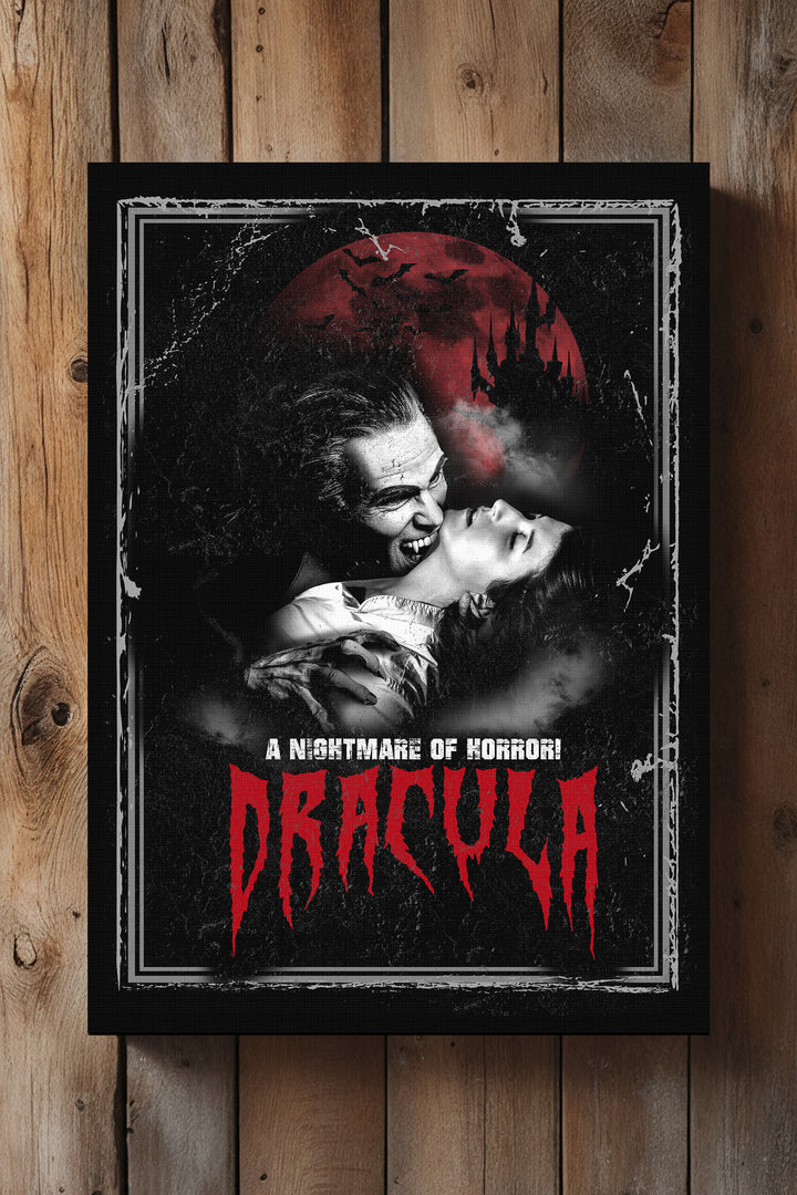 Dracula Leinwand | Vampir Bild Horror Gothic Halloween Deko