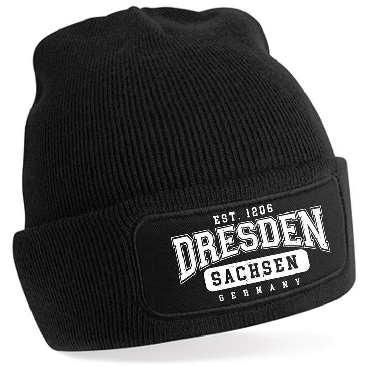 College City Dresden Mütze | Sachsen Wintermütze | Patch Beanie