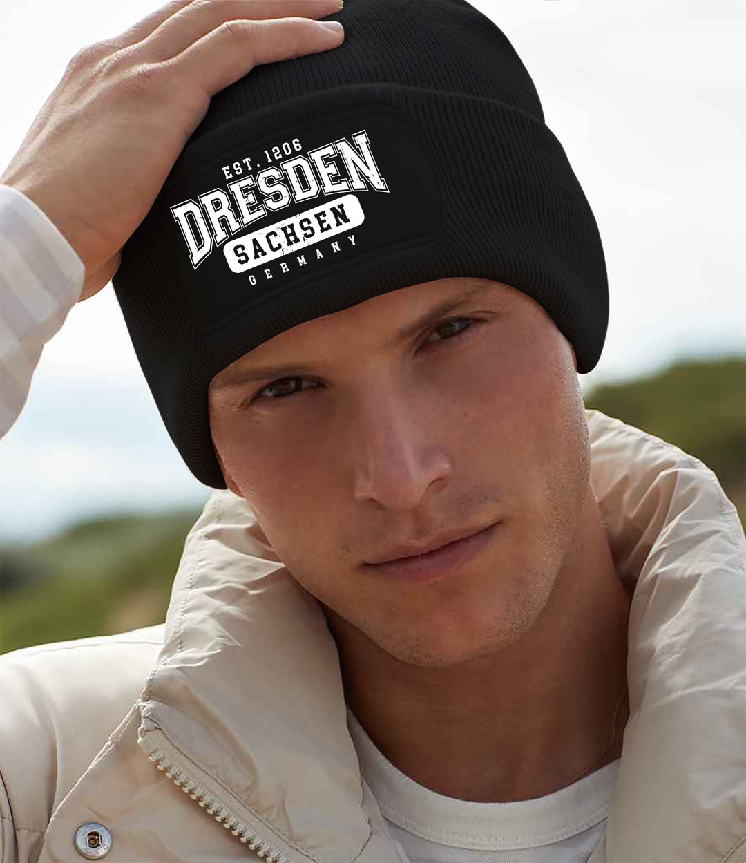 College City Dresden Mütze | Sachsen Wintermütze | Patch Beanie