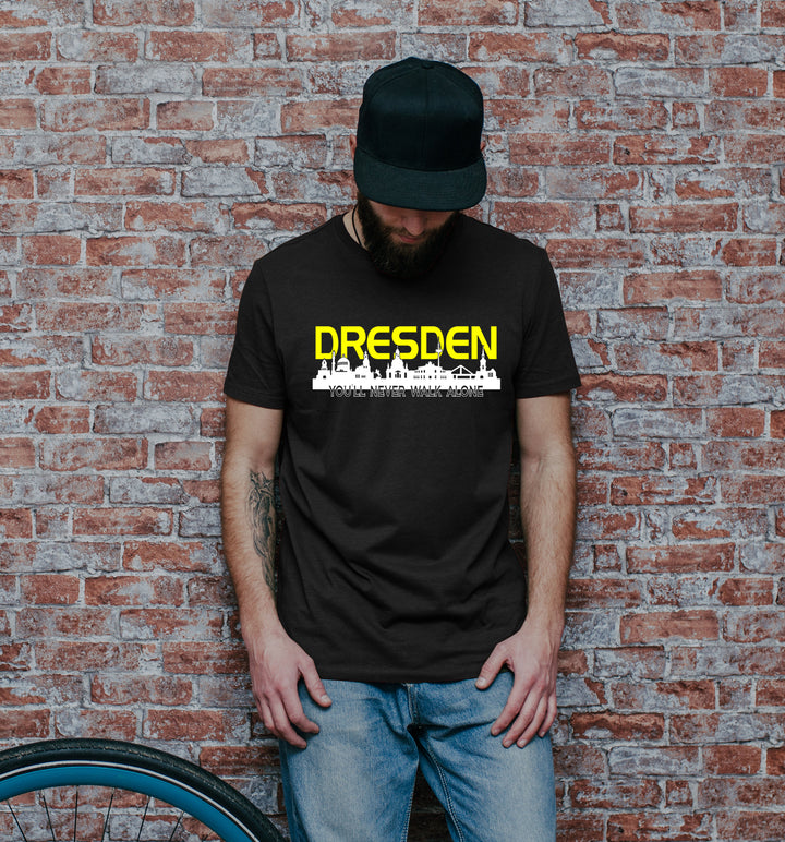 Dresden Skyline T-Shirt | Sachsen Skyline Dresden Fan Geschenk Shirt