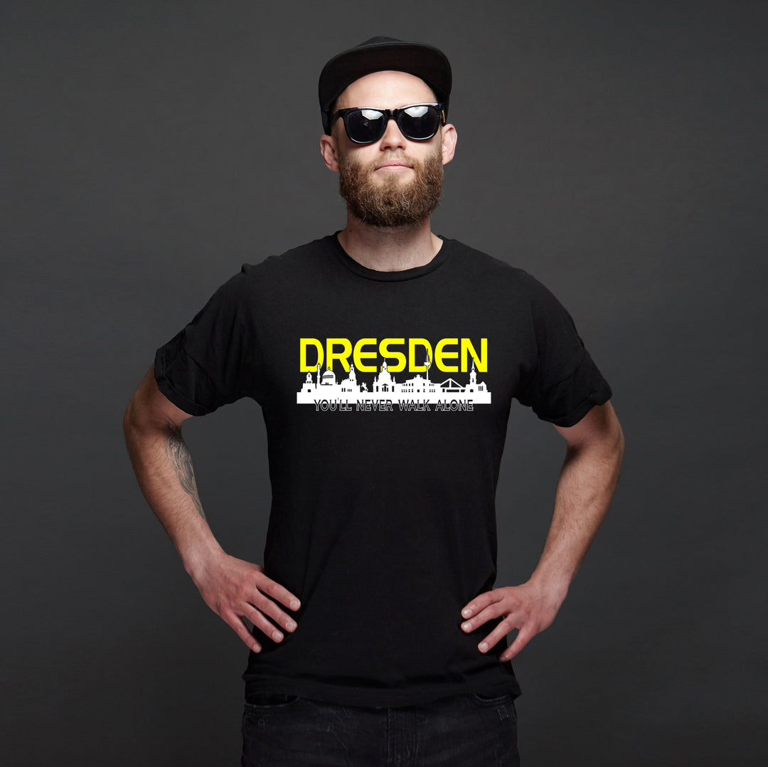 Dresden Skyline T-Shirt | Sachsen Skyline Dresden Fan Geschenk Shirt