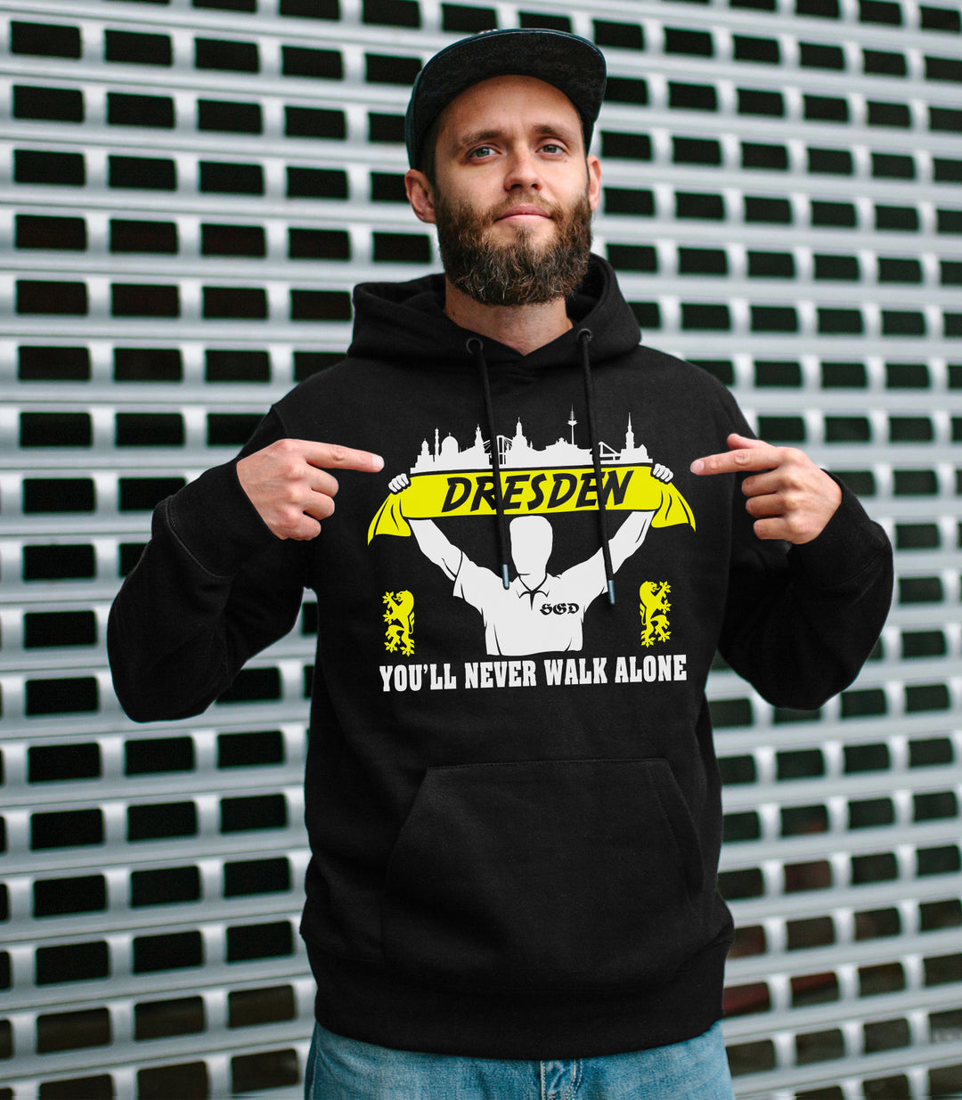 Dresden Support Kapuzenpullover | Skyline Fussball City Fanartikel