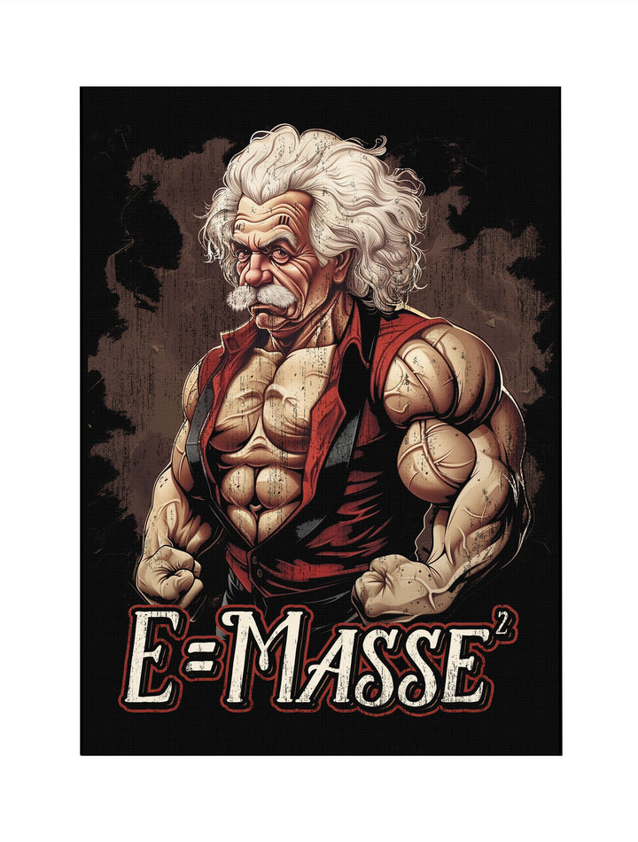 E-Masse² Leinwand | Mathematik Bild Wissenschaft Lehrer Bodybuilder Albert Einstein