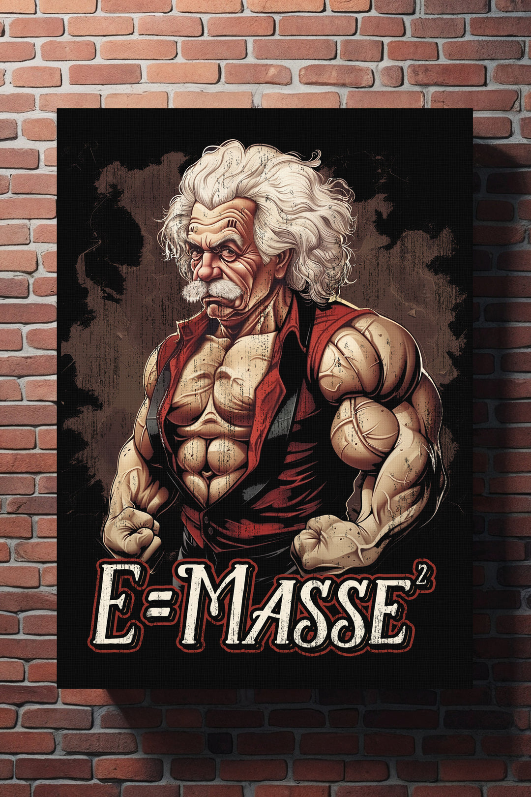 E-Masse² Leinwand | Mathematik Bild Wissenschaft Lehrer Bodybuilder Albert Einstein