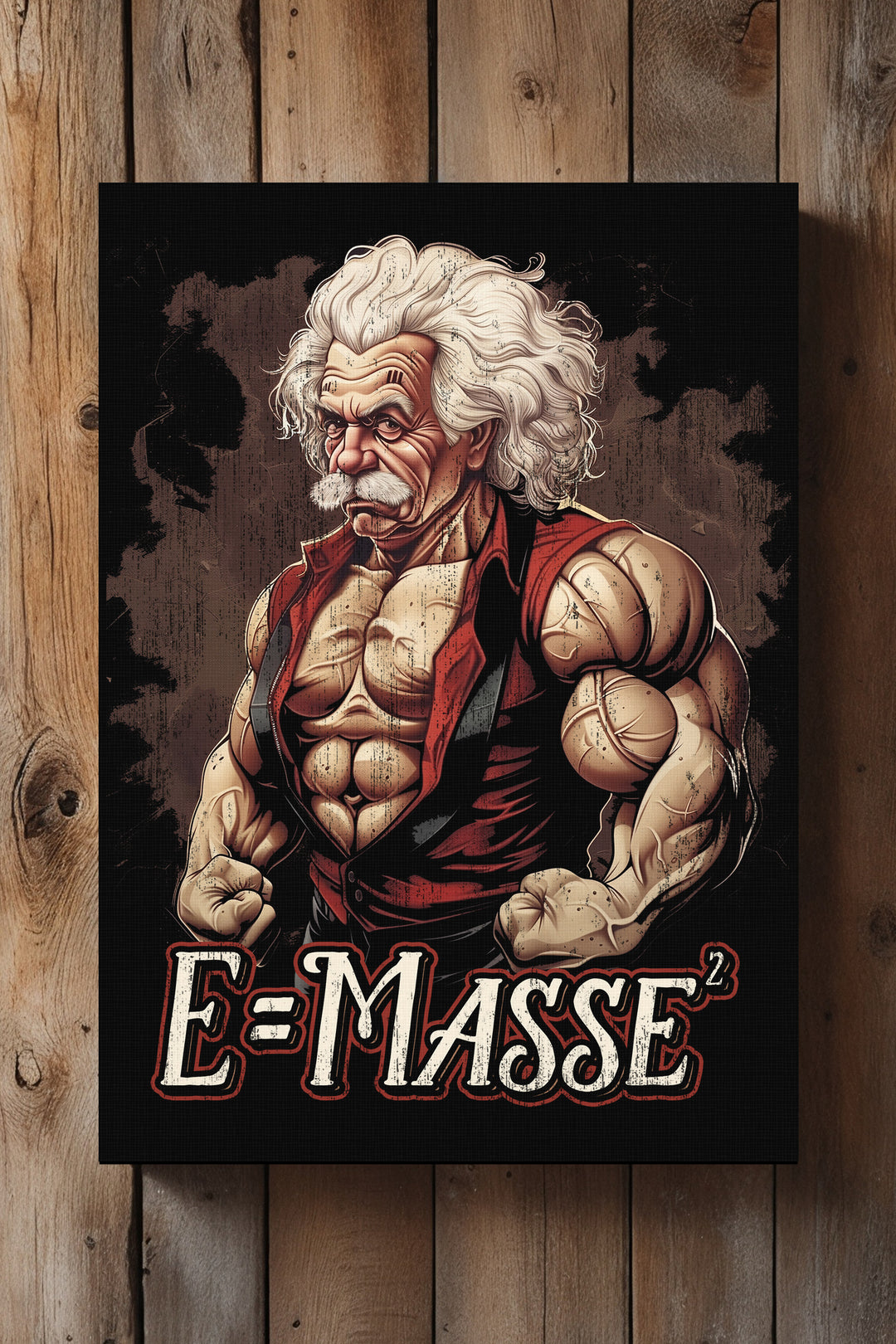 E-Masse² Leinwand | Mathematik Bild Wissenschaft Lehrer Bodybuilder Albert Einstein