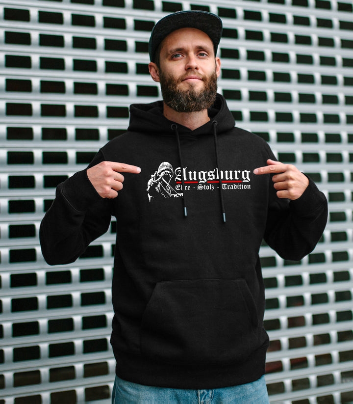 Augsburg Ehre und Stolz Kapuzenpullover | Fanartikel Hoodie Fussball Stadt | M1