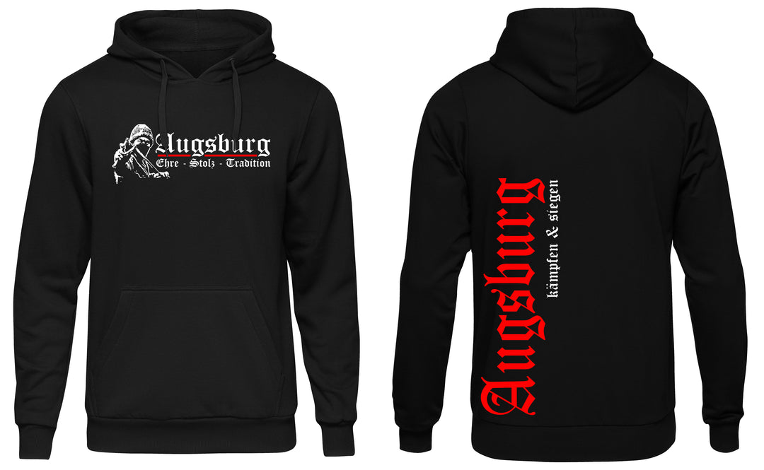 Augsburg Ehre und Stolz Kapuzenpullover | Fanartikel Hoodie Fussball Stadt | M1