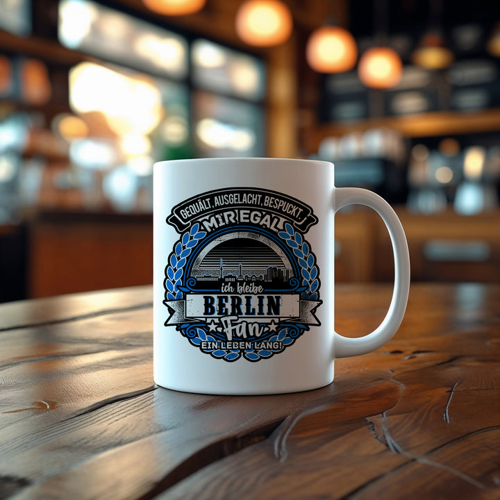 Ein Leben lang Berlin Tasse | Kaffeetasse Kaffeebecher Berlin Fanbecher Geschenk