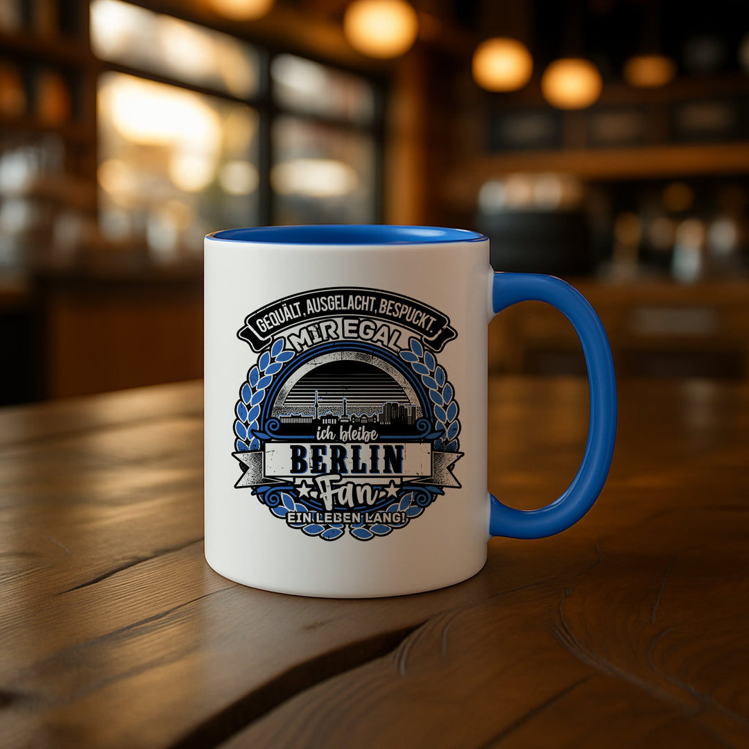 Ein Leben lang Berlin Tasse | Kaffeetasse Kaffeebecher Berlin Fanbecher Geschenk