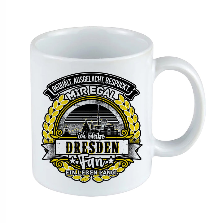 Ein Leben lang Dresden Tasse | Kaffeetasse Ostdeutschland Kaffeebecher Fanartikel Sachsen