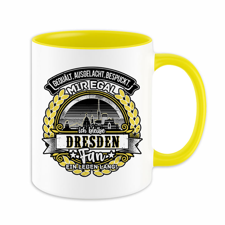 Ein Leben lang Dresden Tasse | Kaffeetasse Ostdeutschland Kaffeebecher Fanartikel Sachsen