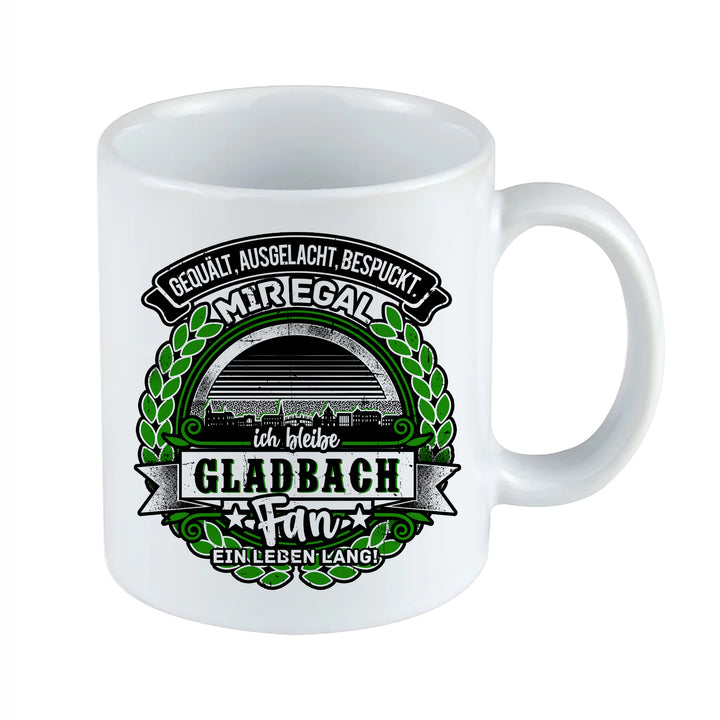 Ein Leben lang Gladbach Tasse | Kaffeetasse Kaffeebecher  Fanartikel Mönchengladbach Niederrhein