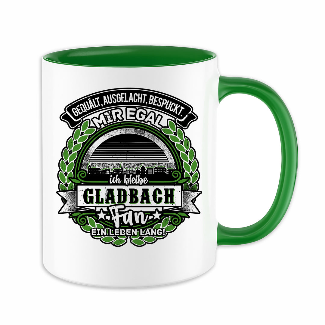 Ein Leben lang Gladbach Tasse | Kaffeetasse Kaffeebecher  Fanartikel Mönchengladbach Niederrhein