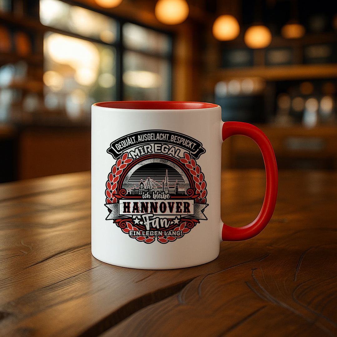 Ein Leben lang Hannover Tasse | Kaffeetasse Kaffeebecher Niedersachsen Fanartikel