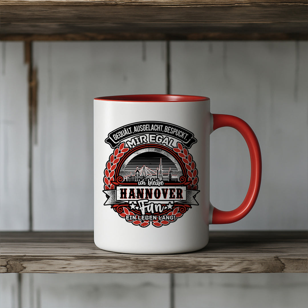 Ein Leben lang Hannover Tasse | Kaffeetasse Kaffeebecher Niedersachsen Fanartikel