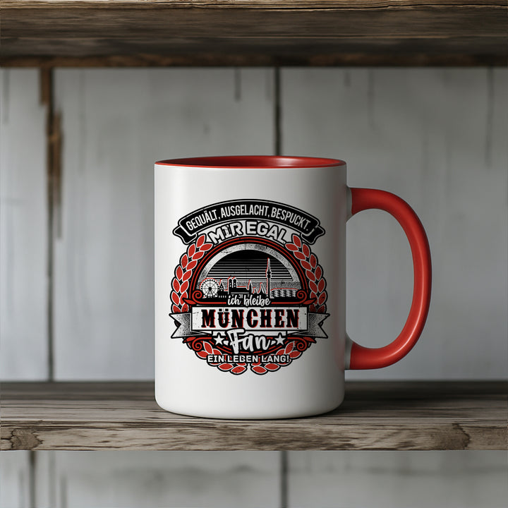 Ein Leben lang München Tasse | Bavaria Kaffeetasse München Kaffeebecher Fanartikel