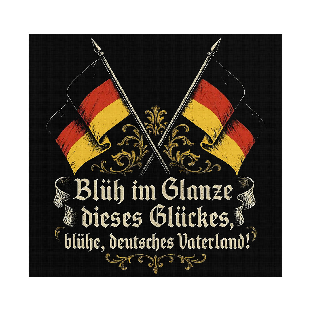 Einigkeit Recht & Freiheit Leinwand | Deutschland Flagge Bild Deutsches Zitat Deko | M1
