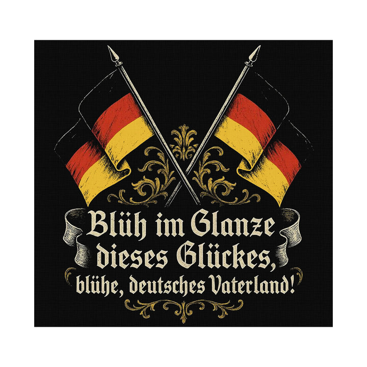 Einigkeit Recht & Freiheit Leinwand | Deutschland Flagge Bild Deutsches Zitat Deko | M1