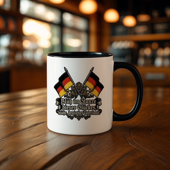 Einigkeit Recht Freiheit Tasse | Germany Deutschland Kaffeetasse Schwarz Rot Gold Kaffeebecher | M1