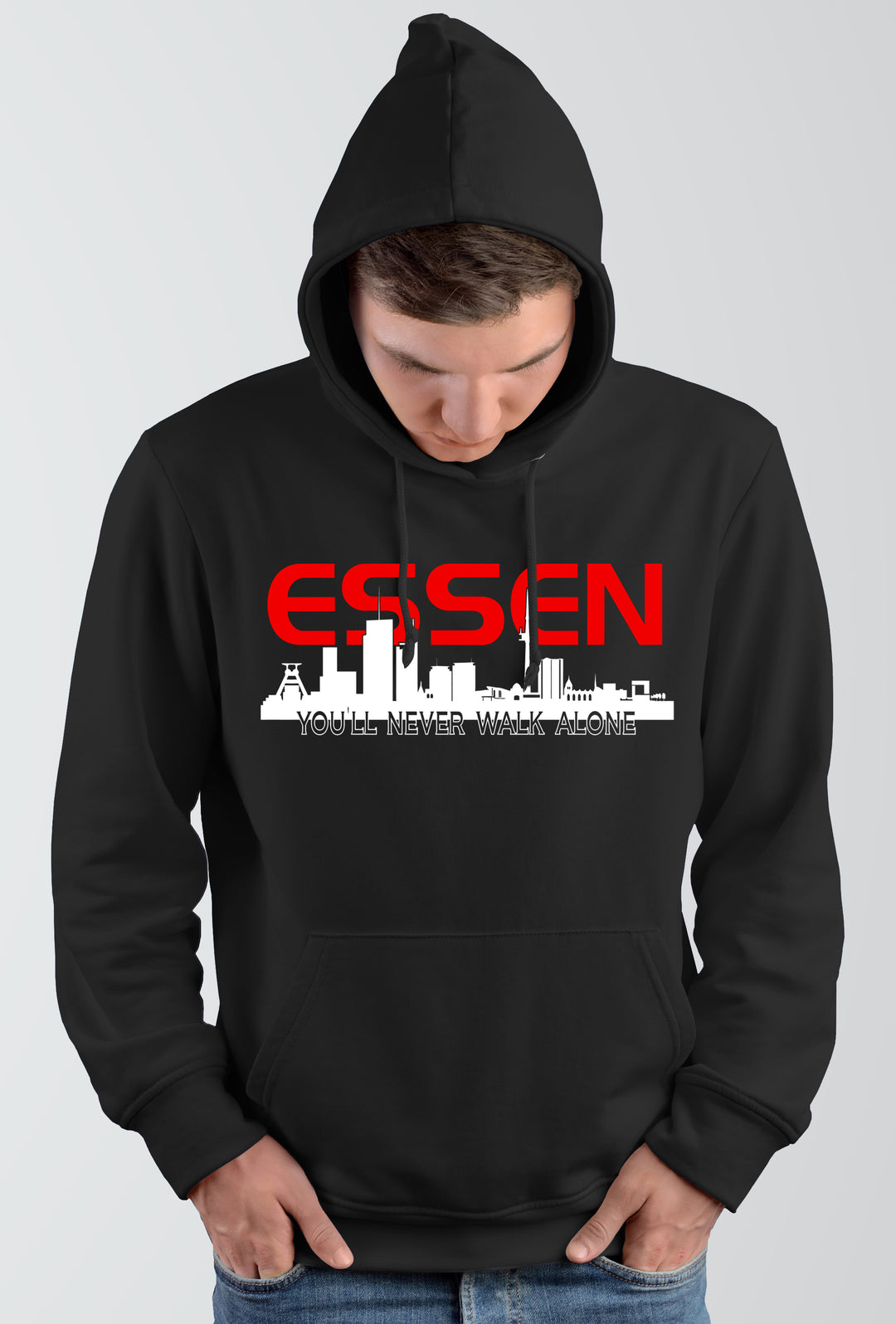 Essen Skyline Kapuzenpullover | Pullover Geschenk Ruhrgebiet Hoodie Stadt