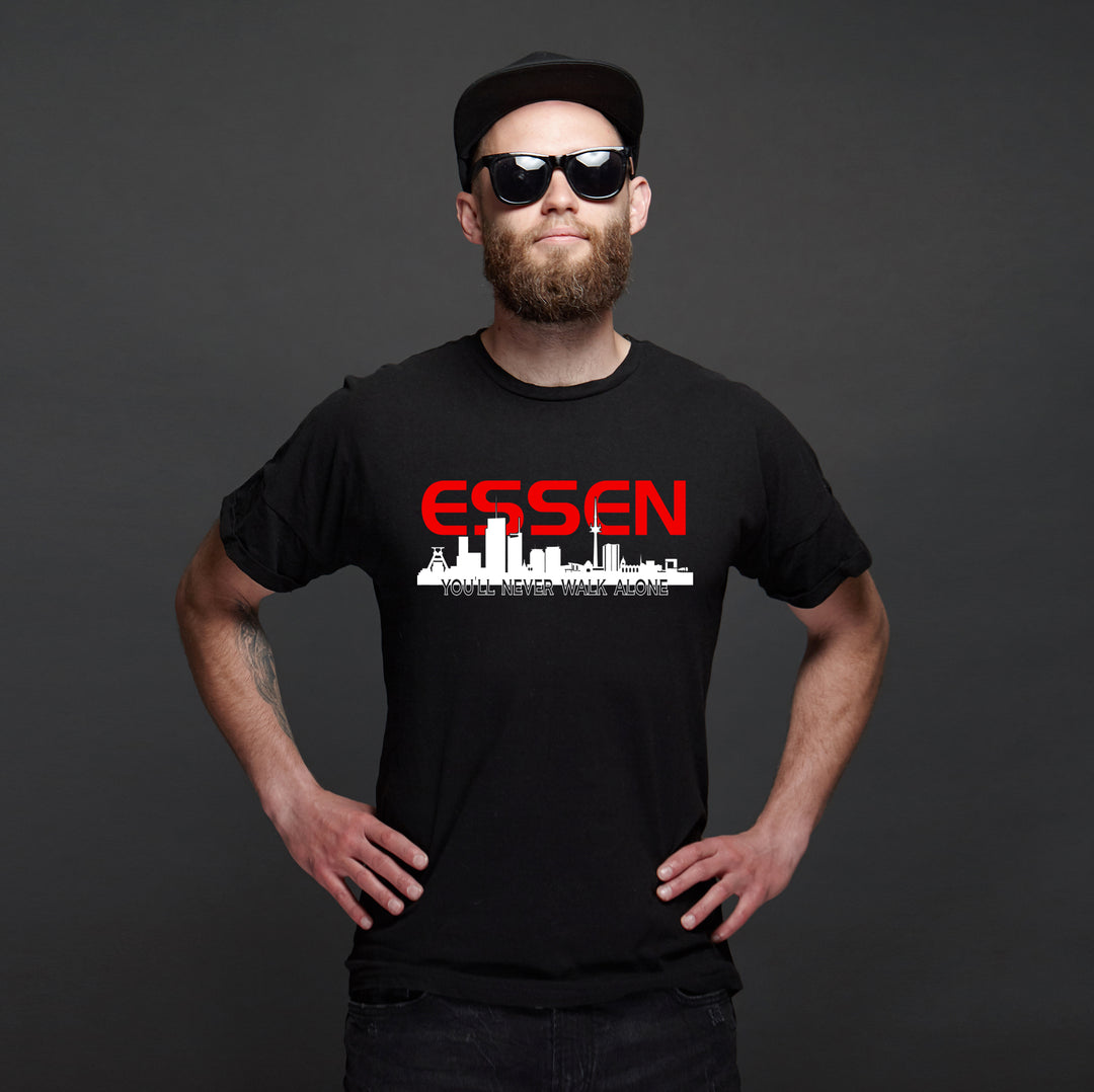 Essen Skyline T-Shirt | Ruhrpott Skyline Essen Fan Geschenk Shirt