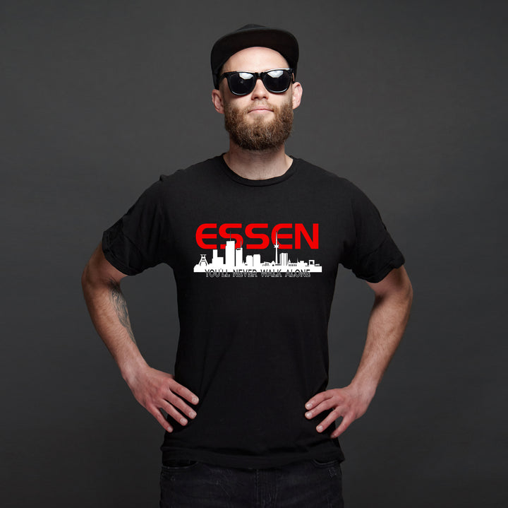 Essen Skyline T-Shirt | Ruhrpott Skyline Essen Fan Geschenk Shirt