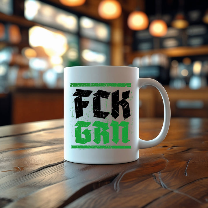 FCK GRN Tasse | Anti Grün Becher Widerstand Fuck Grüne Anti Grün Kaffeetasse | M2