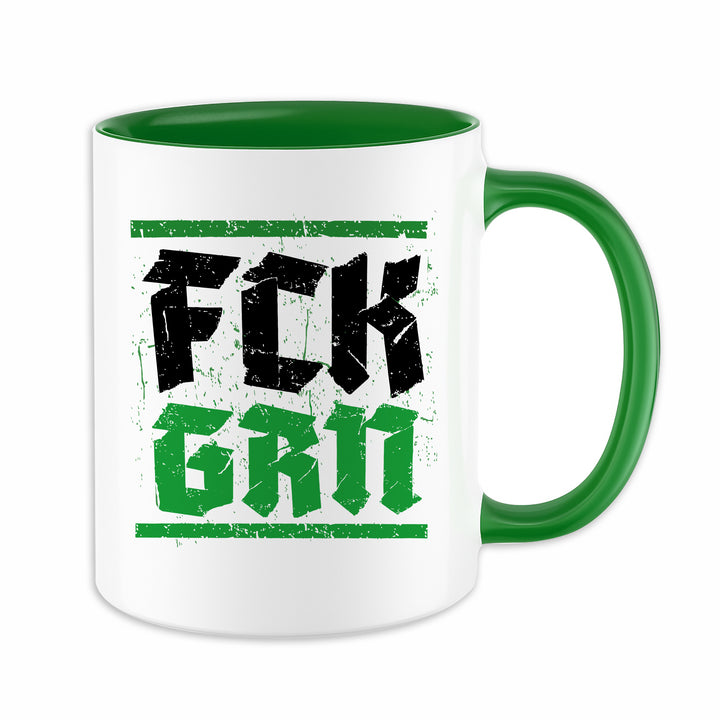 FCK GRN Tasse | Anti Grün Becher Widerstand Fuck Grüne Anti Grün Kaffeetasse | M2
