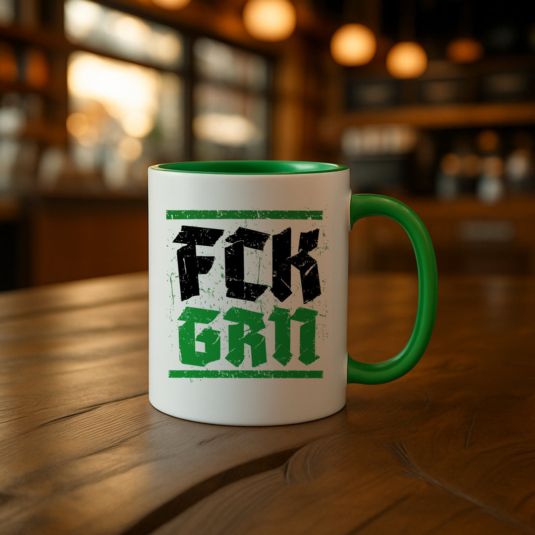 FCK GRN Tasse | Anti Grün Becher Widerstand Fuck Grüne Anti Grün Kaffeetasse | M2